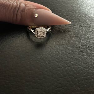 .50 Carat White Gold Halo Right Hand Ring